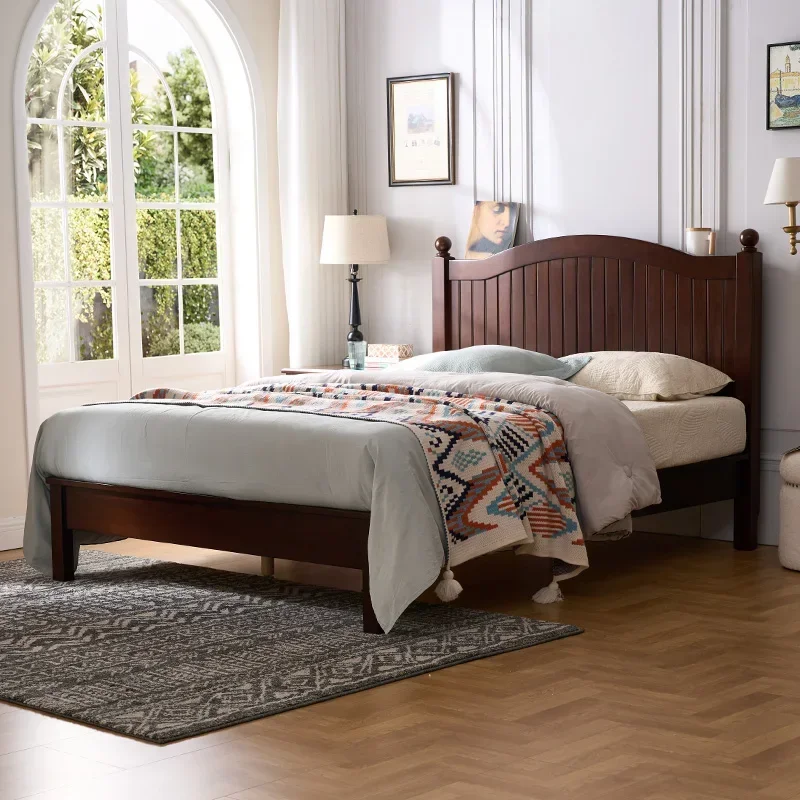 All solid wood furniture 1.35m small bed little girl cylindrical bed small apartment, children's solid wood bed