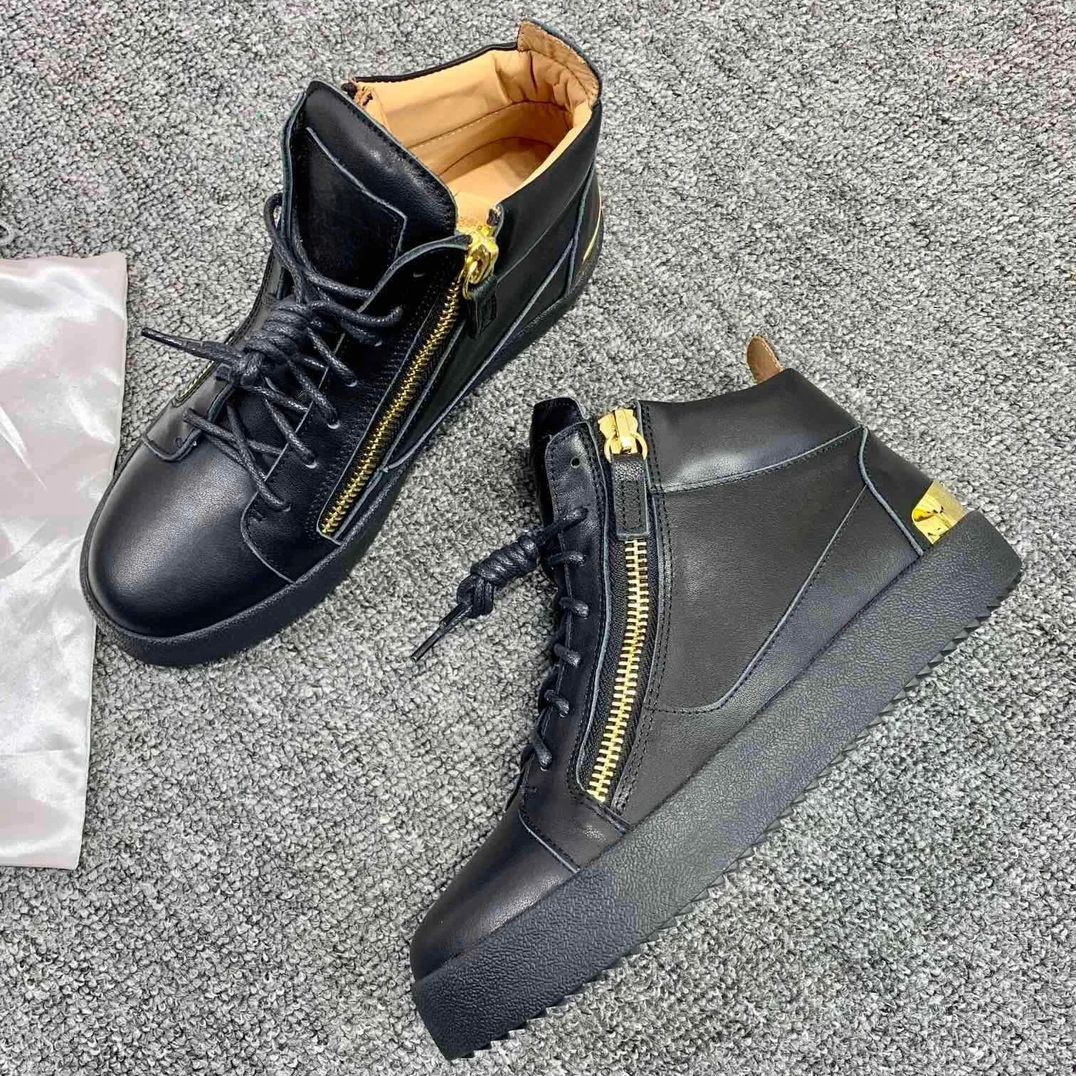 

Top Quality Casual Sneakers for Men Brand Designer Women High-top Tennis shoes 35-48 Luxury Genuine Leather GZ Sports shoes 0081