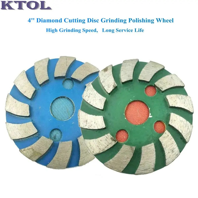 4 Inch Diamond Concrete Grinding Disc Polishing Cutting Wheel Pads Buffing Sanding Sheets 5pc Rotary Stone Abrasive Tools Cutter