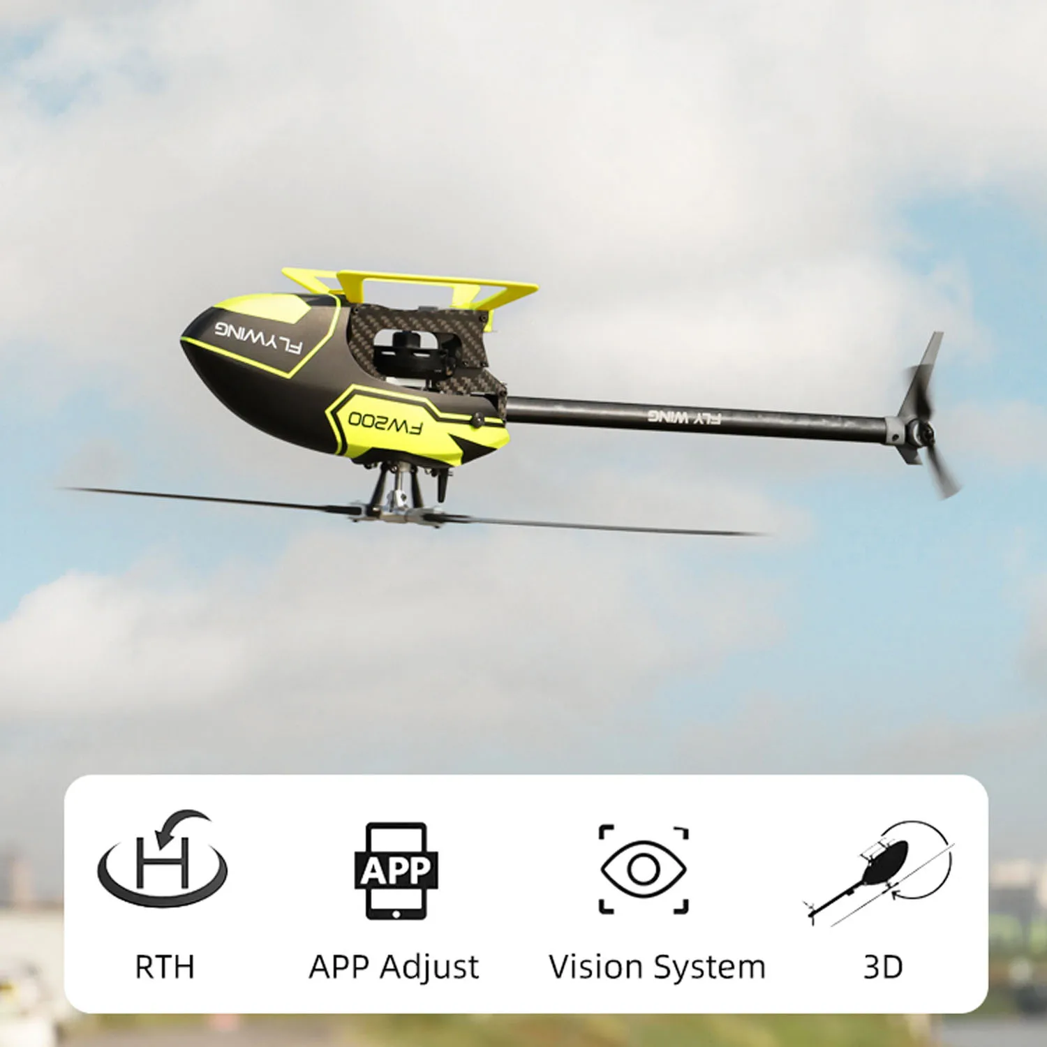

FLYWING Радиоуправляемый летательный аппарат Дрон RTF умный мини-вертолет модель RC хобби ToysHover с GPS подарки для мальчиков TH24068