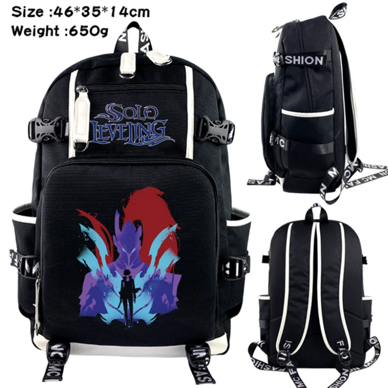 

Game Solo Leveling Backpack Teenarges Schoolbag Book Children Men Women Fashion Black Laptop Shoulder Travel Outdoor Mochila