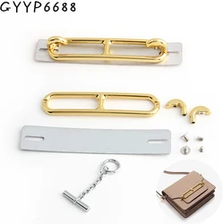 Ouro, Chrome MIni Porco Nariz Forma Retângulo De Metal Fechaduras Para As Mulheres DIY Leather Craft Bolsa Bolsa Sacos Fivela Hardware Acessórios