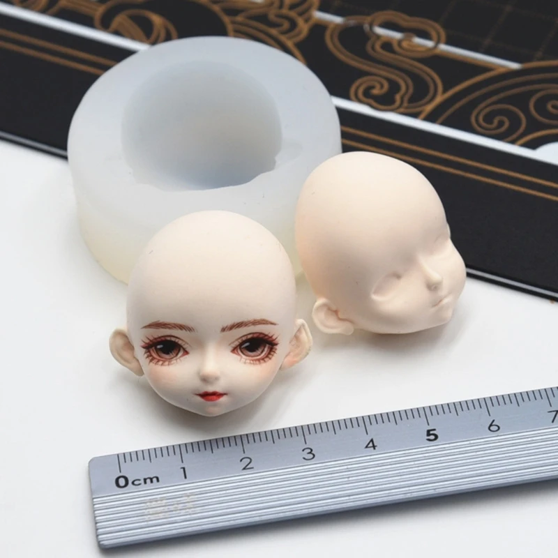 Dolls Face Silicone Mold Fondant Molds DIY Cake Decorating Tools Elf Clay Pottery Moulds Chocolate Gumpaste Molds Baking Tools