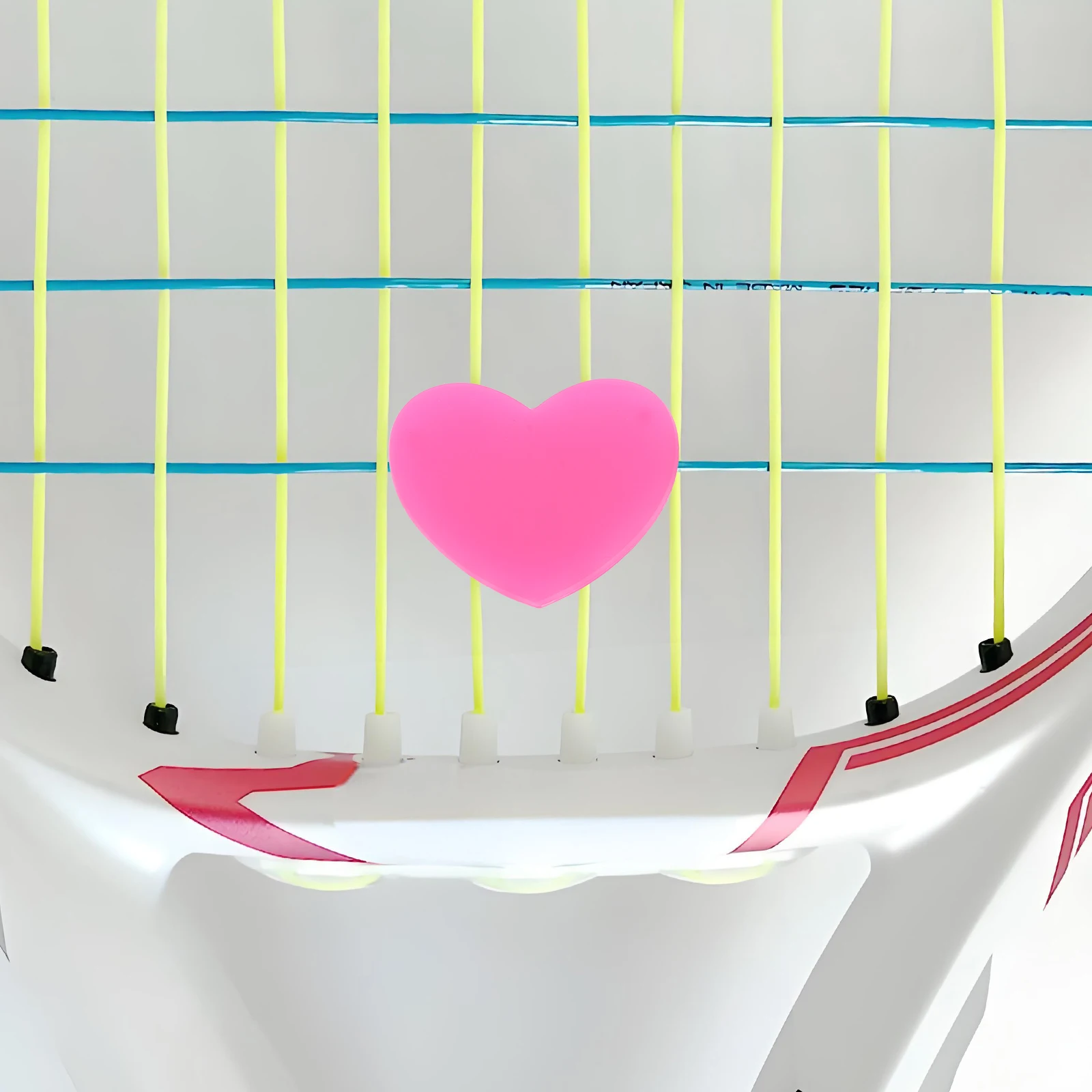 

6Pcs Silicone Tennis Racket Vibration Dampeners Heart Shape Absorbers Reduce Shock Enhance Stability Comfort for Professional