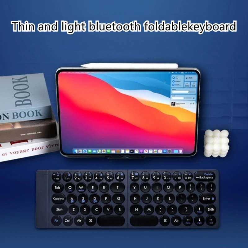 

Folding Bluetooth keyboard hand rest office keyboard typing mechanical feel portable rechargeable keyboard