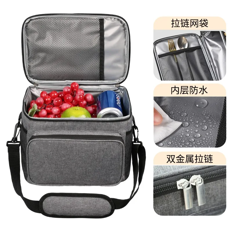 حقيبة حرارية لجميع الأغراض: أكسفورد شديدة التحمل، محمولة ومساحة واسعة للوجبات، في الهواء الطلق، والرعاية الصحية #2