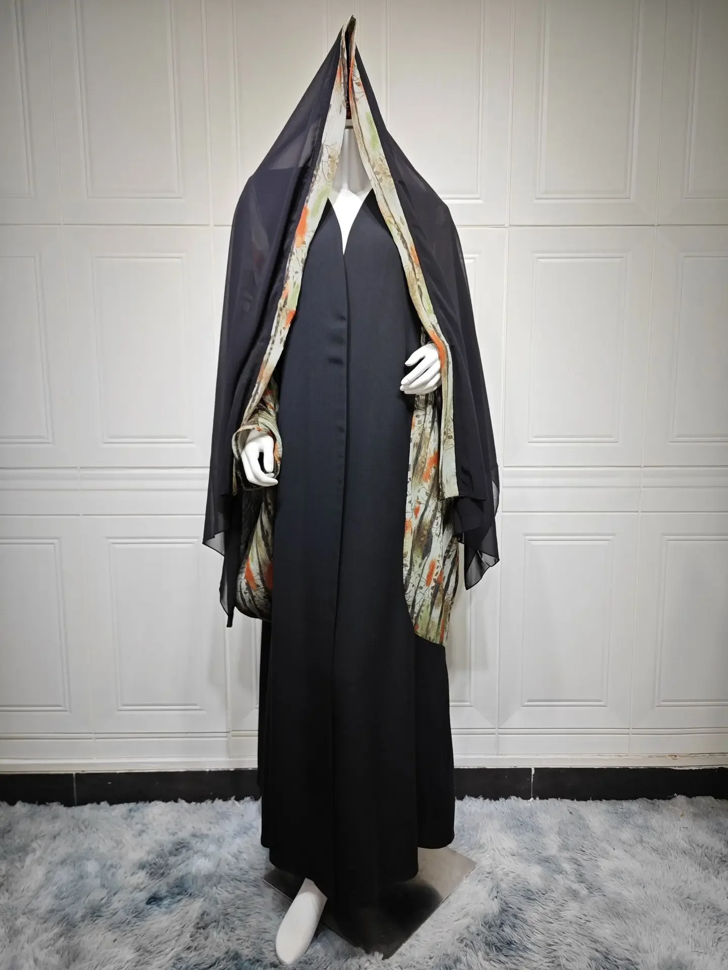 Eid Frauen Abaya Schal Offenes Kleid Muslimischen Dubai Vestidos Largos Drucken Strickjacke Lange Robe Kaftan Party Kaftan Jalabiya Ramadan 2026