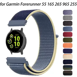 20/22mm Nylon Loop Strap for Garmin Forerunner 55 165 265 965 255 Vivoactive 5/Active 5/Vivomove Trend/Venu 3/2 Wristband Correa