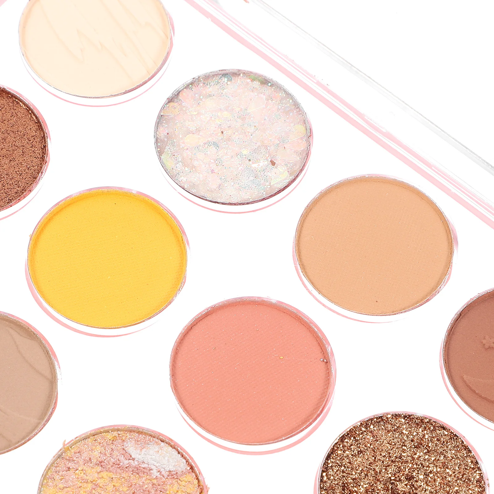 อายแชโดว์ Palette 12 สี Glitter แต่งหน้า Shimmer Powder ขนาดกะทัดรัดน้ําหนักเบาผู้หญิงกลางแจ้ง Highlight Shadow