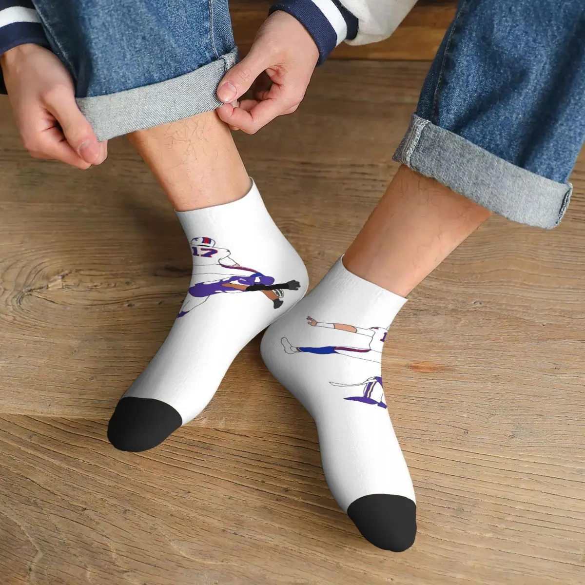 

Носки Buffalo Bills Josh Allen Hurdl, чулки высокого качества в стиле Харадзюку, всесезонные носки, аксессуары для мужчин и женщин, подарок на день рождения