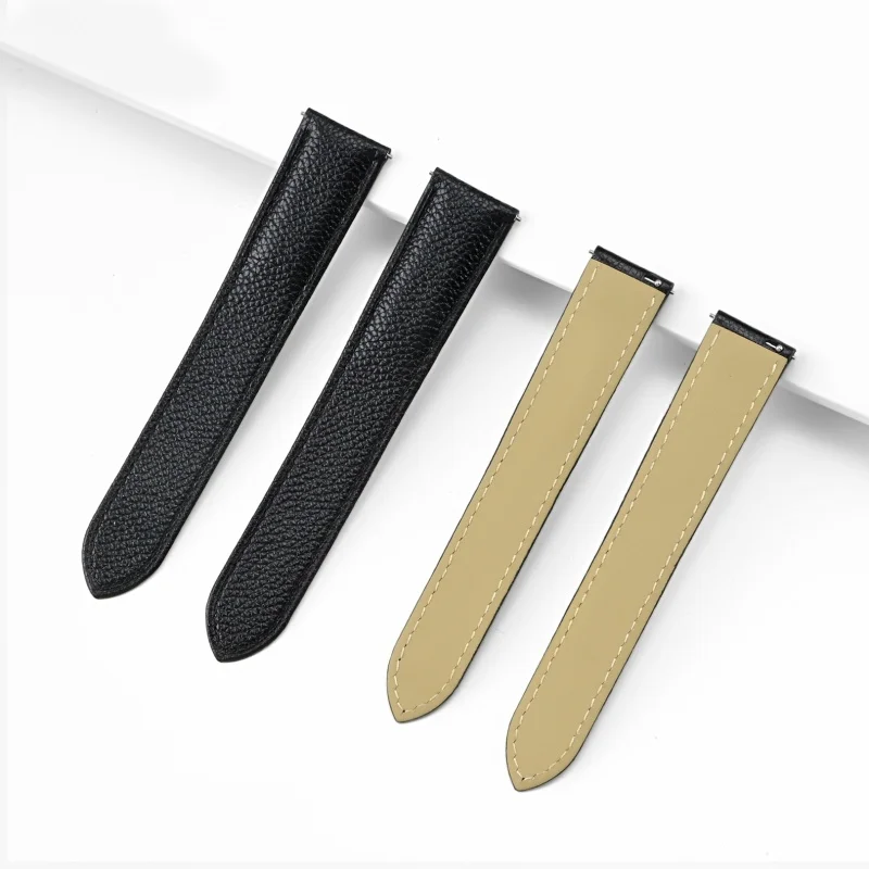 16/17/18/20/23/24mm Quick Release Soft Grain Leather Watch Strap Replacement Band for Cartier Tank Solo London Series Men Women view 2