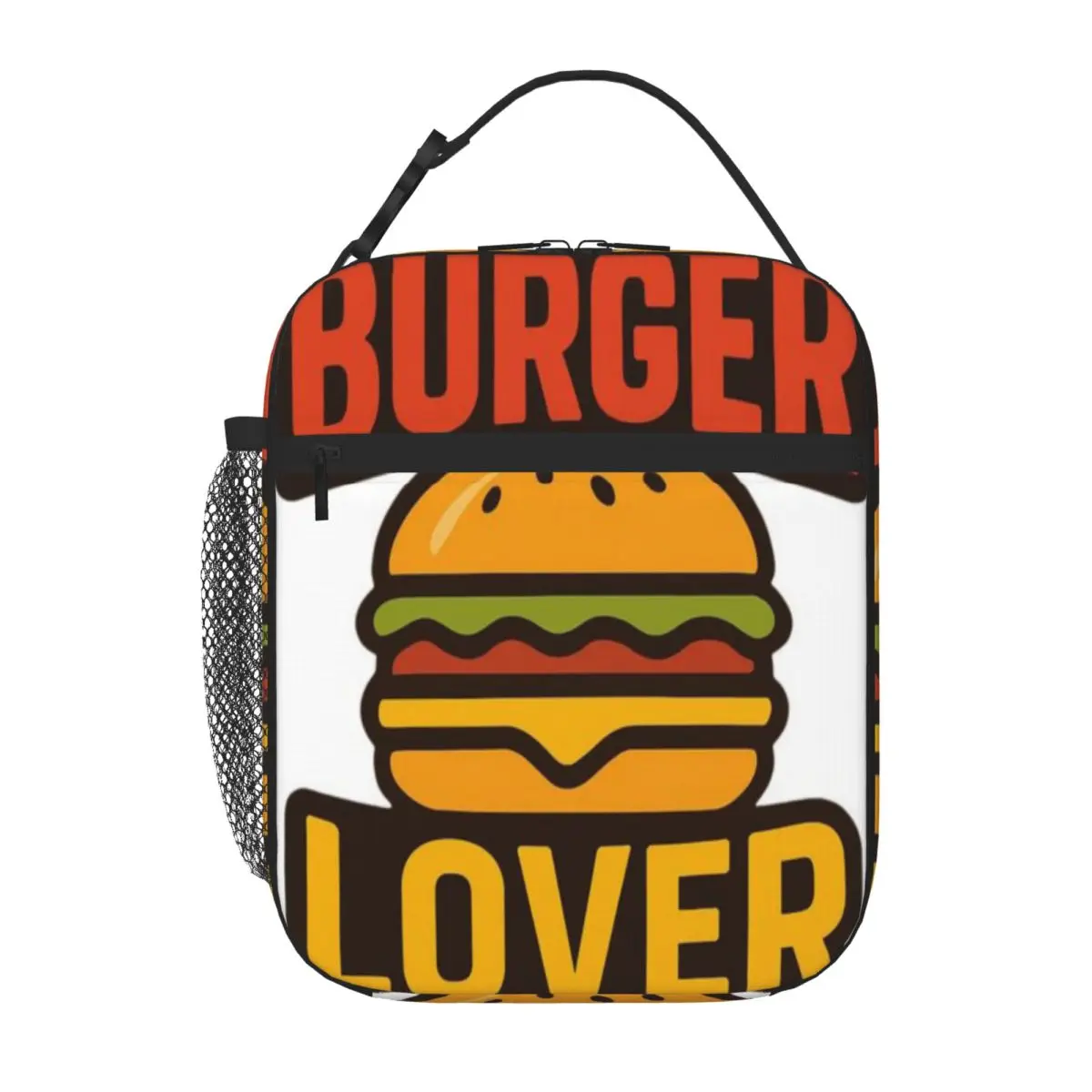 Hot Sale Retro Burger Lover Badge - Classic Cheeseburger Illustration Mens Style Thermal Tote School Field Trip Lunch Bag