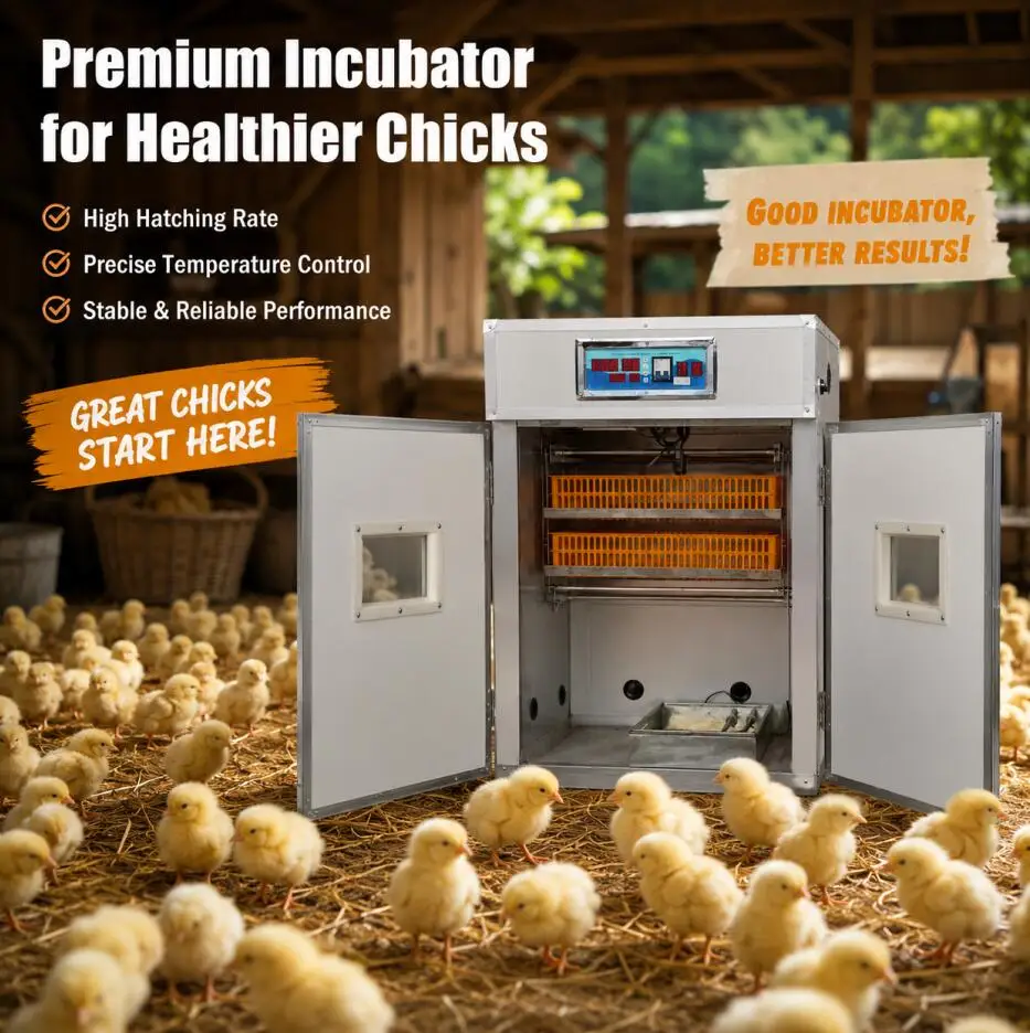 Fully Automatic Feeding Water 176 Eggs Setter Poultry Equipments And Incubator For Hatching Chicken Egg