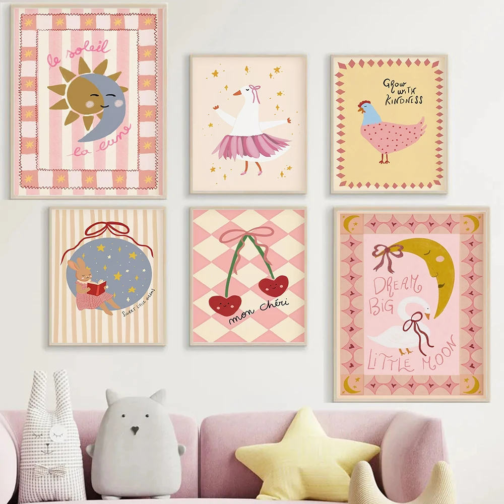 Baby Girl Nursery Quotes - Królik Kurczak Łabędź Pokój Dziecięcy Niebiański