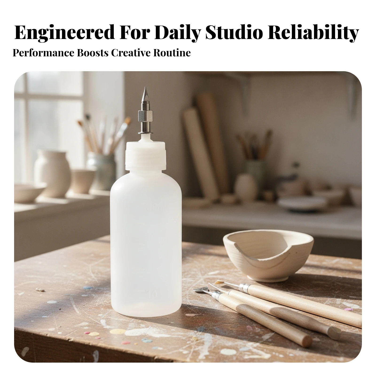 Ceramic Painting Press Bottle Translucent Bottles for Artists, Hobby Crafts, Studio Work