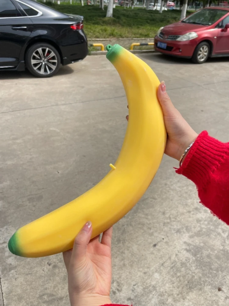 Jumbo Squishy Simulations-Banane Quetschspielzeug Bananenförmiges Langsam Zurückfederndes Fidget-Spielzeug Stressabbauendes Geschenk für Erwachsene Wohndekoration – Detail 8