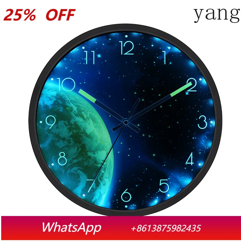 

LH intelligent voice-activated wall clock living room home light luxury quartz clock silent wall clock