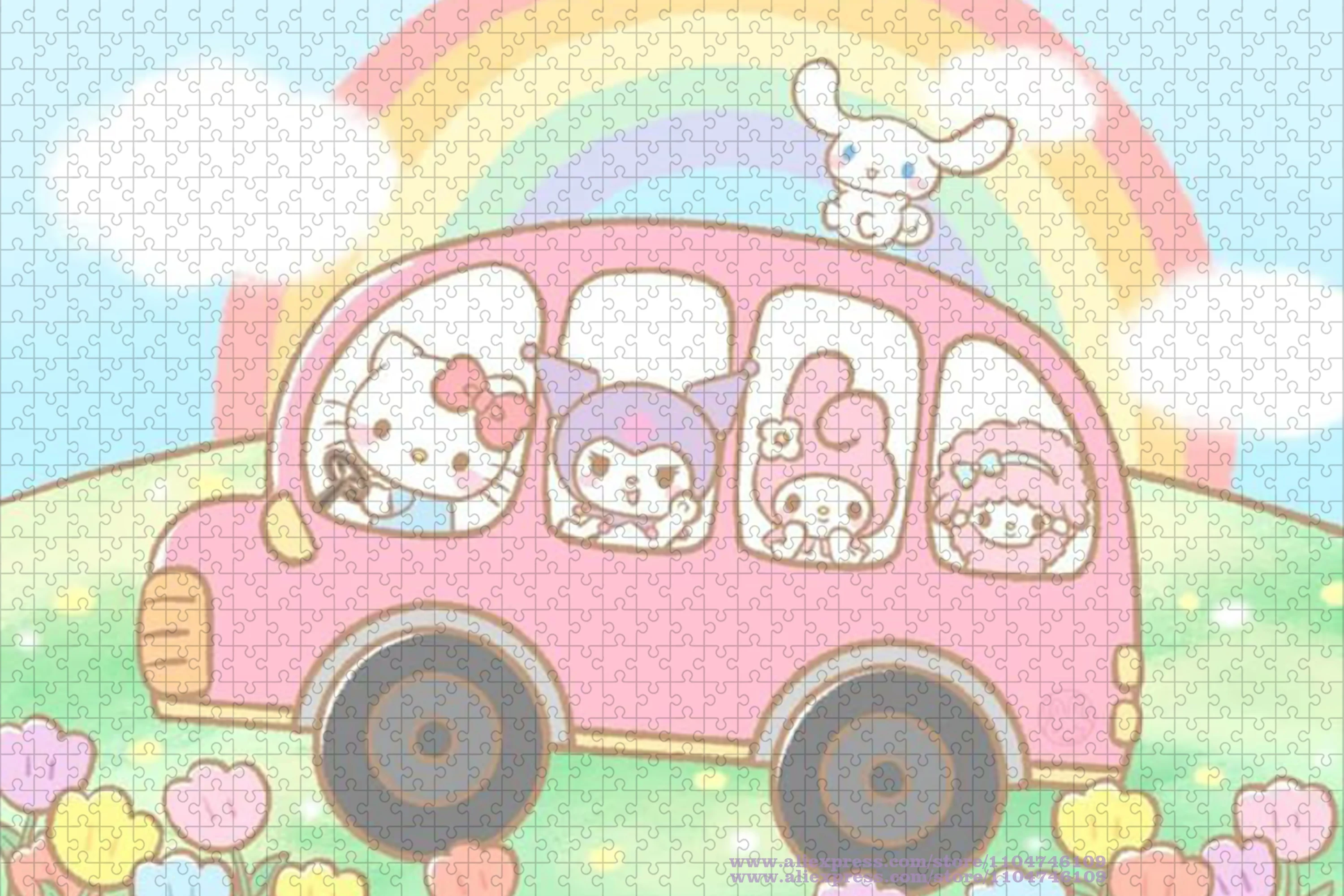 Sanrio Characters Puzzle Jigsaw 108/200/300/500/1000/1500Pcs Hello Kitty Kuromi My Melody Intelligence Puzzles Gift with Box