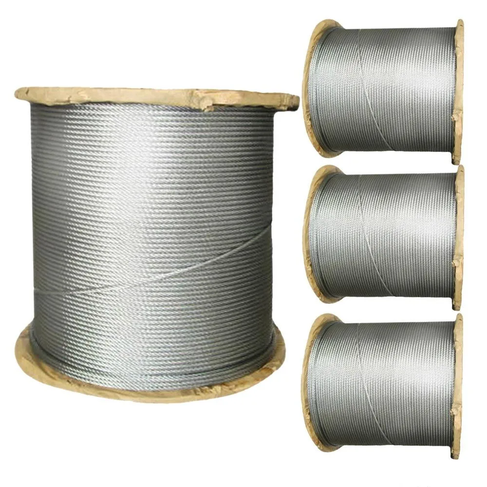 0.2MM 0.3MM 0.4MM 0.5MM 0.6MM diameter SS316 marine grade stainless steel wire rope cable 1X7 Structure rope