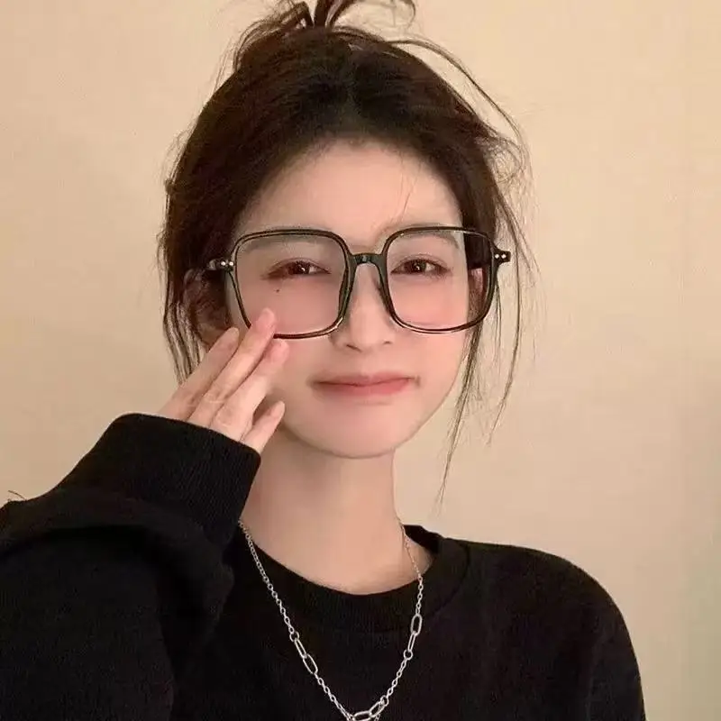 Square polygon Frame Plain glasses blue membrane Glasses all can match Men Women Fashion glasses lenses Blocking Glasses Eyewear view 3