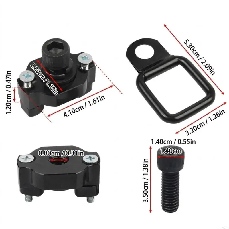 M76E Aluminium D-Loop Cargo Hardware 2/4 Stück, geeignet für den Transport von UTV-Montageblöcken – Detail 6
