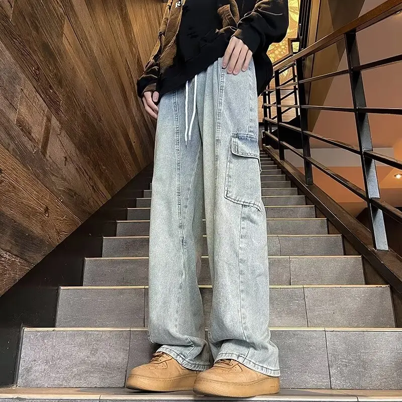 

Men Jeans Male Trousers Design High Quality Cozy All-match Students Daily Casual Korean Fashion Ulzzang Plus Size 2024 D158