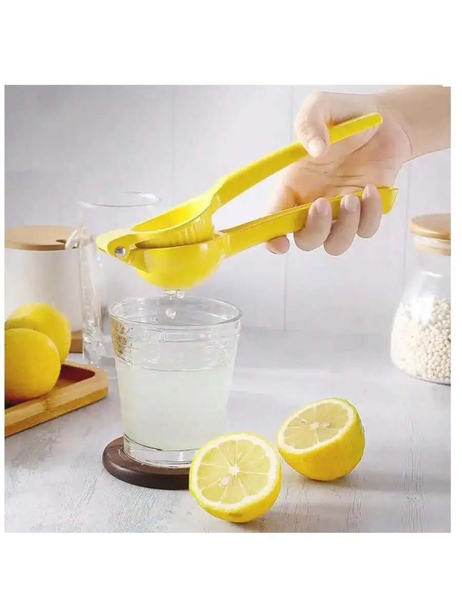1/2 Uds exprimidor de limón Manual de Metal Premium exprimidor de cítricos profesional para jugo de fruta de naranja lima utensilios de cocina amarillo verde