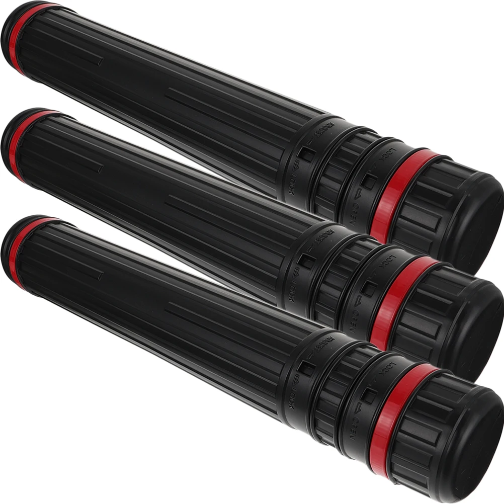 3 قطعة أنابيب تخزين الملصقات القابلة للتمديد المحمولة حزام قابل للتعديل أنبوب الرسم الفني حمل أنبوب ملصق أنابيب للتخزين