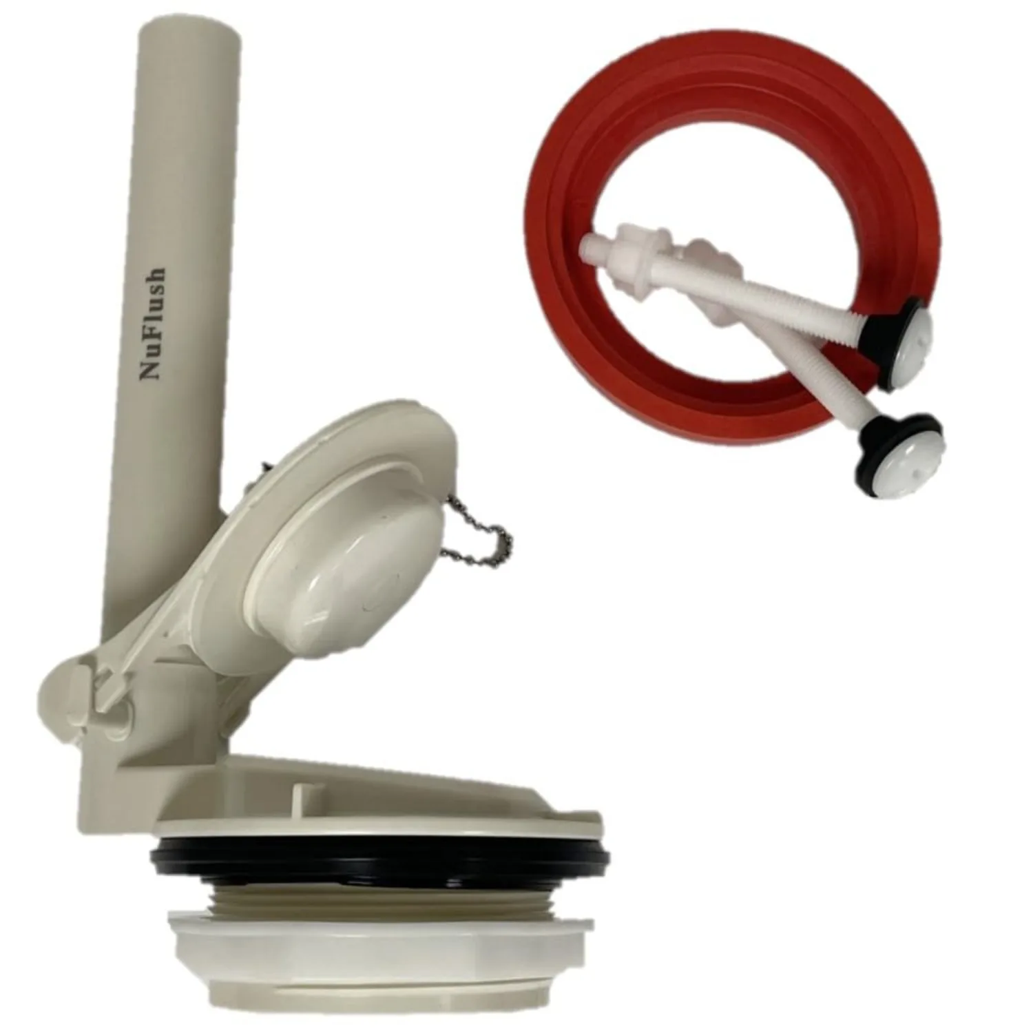 

3-Inch Toilet Flush Valve One-Piece Design Replacement Kit Compatible with American Standard Includes Red Seal Ring and Metal