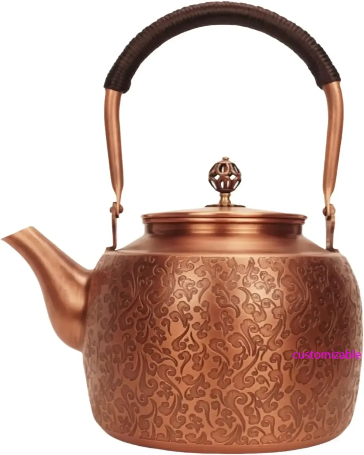 

Handmade Copper Kettle Copper Teapot for Stovetop 2000ml (Type3)