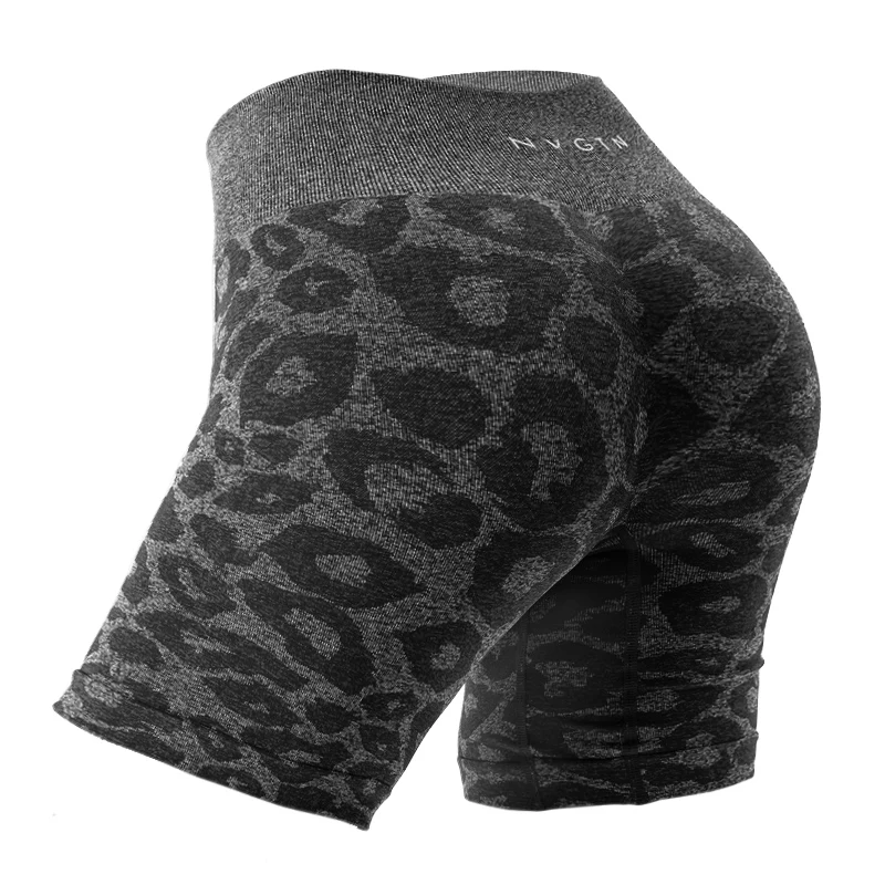 4PCS NVGTN Wild Thing Seamless Leopard Eclipse Seamless Suit  Spandex Top Woman Fitness Elastic Sports Gym Bike Wear