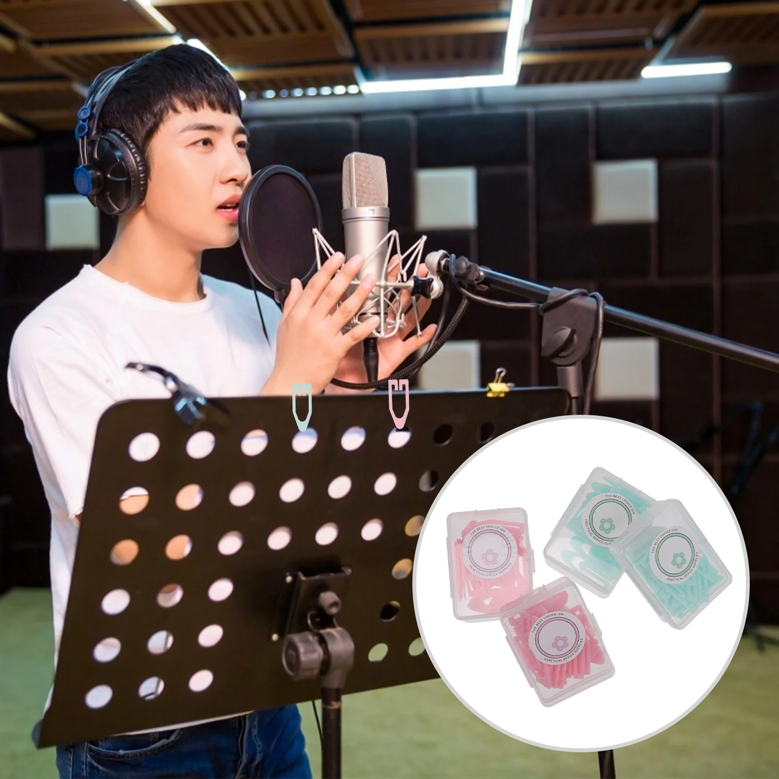 

1Set Boat Shape Paper Clips Break Resistant Smooth Surface for Notes Office Files Assorted Color Creative Clips