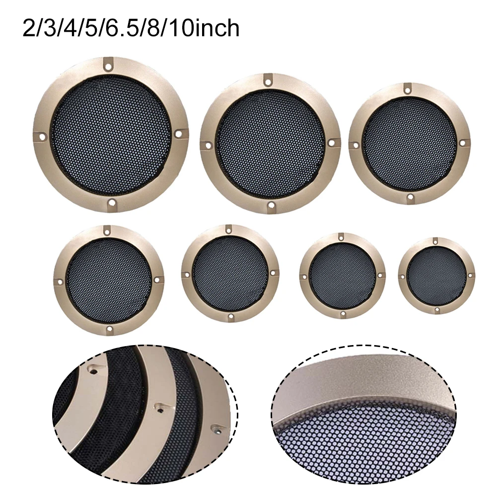 2-10Inch Speaker Net Cover Car Home Mesh Enclosure Frame Wire Grilles Portable Audio & Video Speaker Accessories