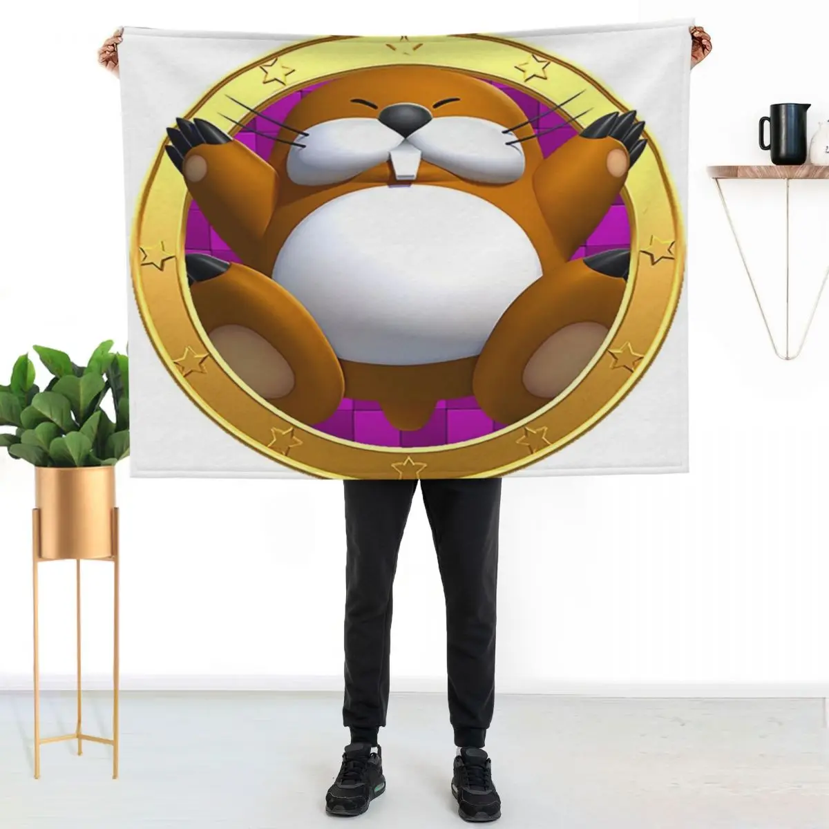 Monty Mole Throw Blanket For Baby Sofa Thins Picnic Multi-Purpose Bed Fashionable Blankets