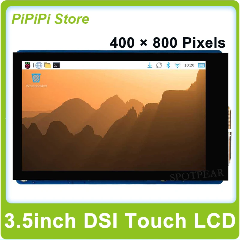 Raspberry Pi 3.5inch DSI LCD Capacitive Touch Screen IPS 480x800 5-Point MIPI Display for RPi 5 4B 3B+ CM4 Portable Monitor