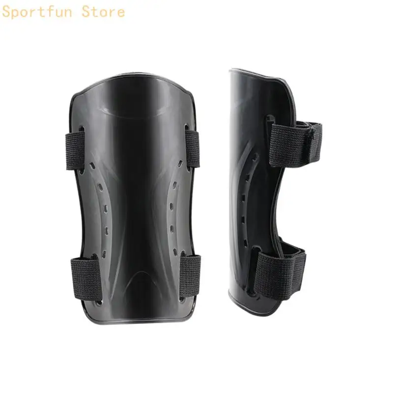 Training Shin Guards for Soccer Use, Molded Front Brace, Two Fasteners, Open Side Design, Pair for Youth and Adults X7JD