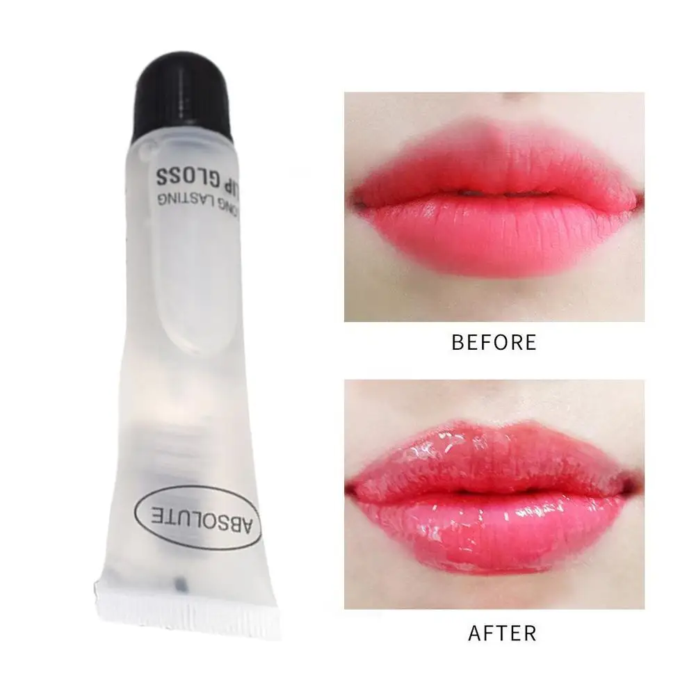 Aceite labial hidratante incoloro, manguera transparente, líneas de labios secas, exfoliante, brillo de labios duradero, cuidado de labios