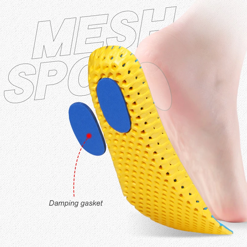 2022 New Foam Insoles Orthopedic Sport Support Insert Woman Men Shoes Feet Soles Pad Orthotic Breathable Running Cushion