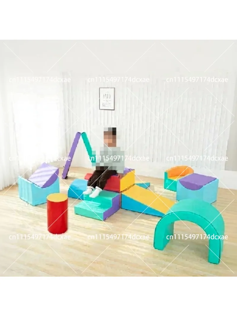 5Pcs Foam Climbing Blocks Indoor Activity Playset PU Leather Crawl Climbing Toys for Toddlers