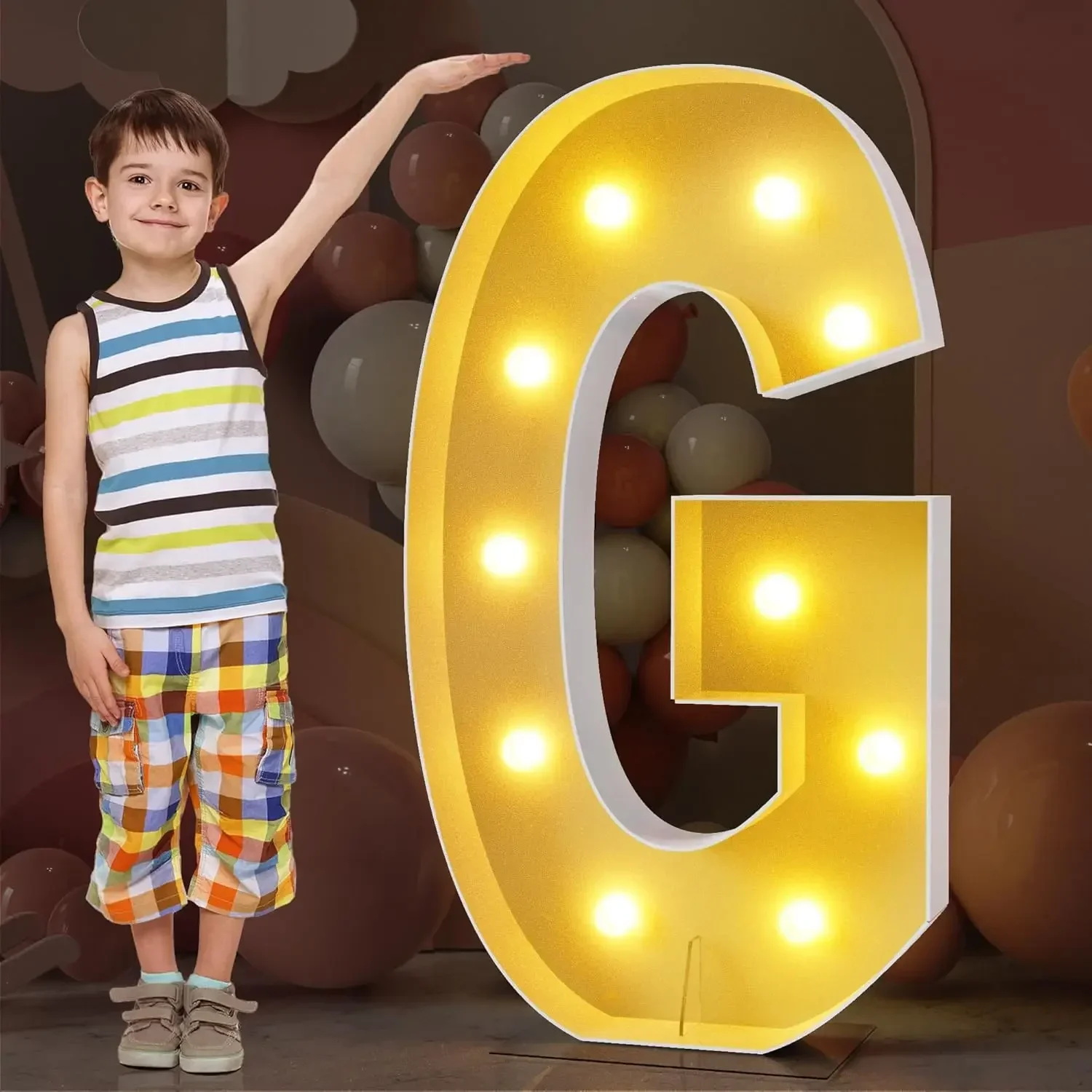 120CM DIY Marquee Letters Marquee Warme Lichtgevende Letters Grote Mozaïek Schuimplaat Letters XMAS LOVE BABY PROM Feestdecoratie - afbeelding 1