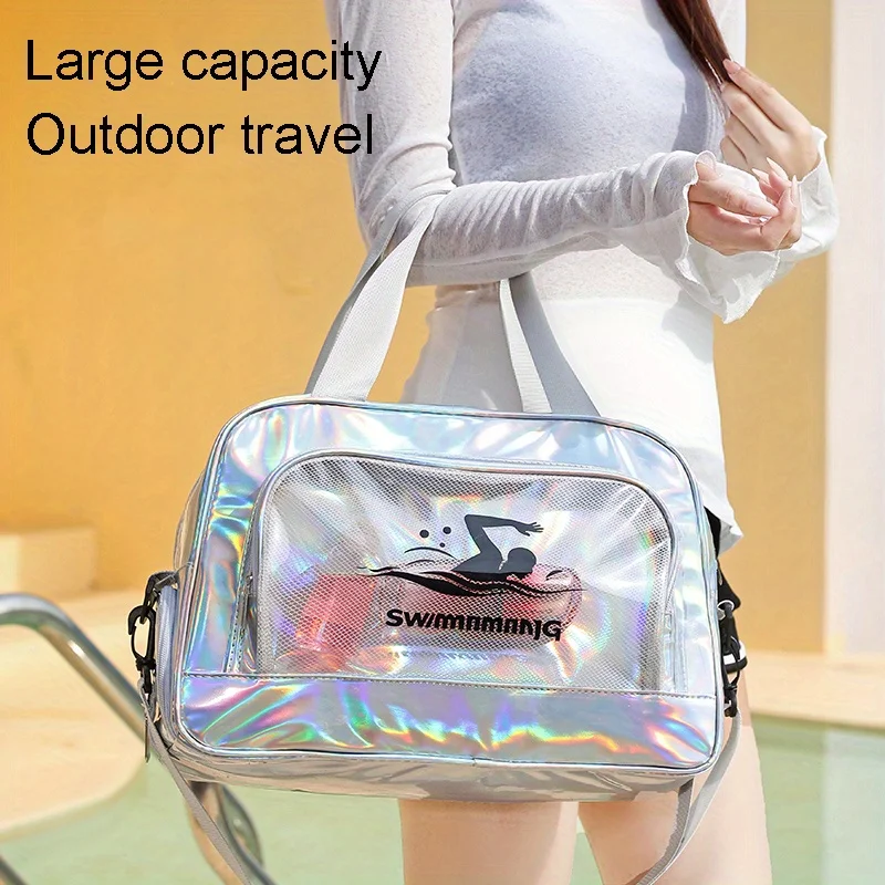 

Large Capacity Fitness Travel Wet Isolation Design Shoe Pocket Sturdy Handle Crossbody Beach Swimming Vacation Outdoor Storage