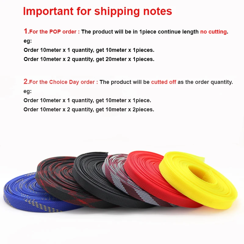 2/5/10/20/50m Braided Sleeves 4mm Cable Management Protection High Density PET Wire Snake Skin Cover Braided Sheath Wire Sleeve