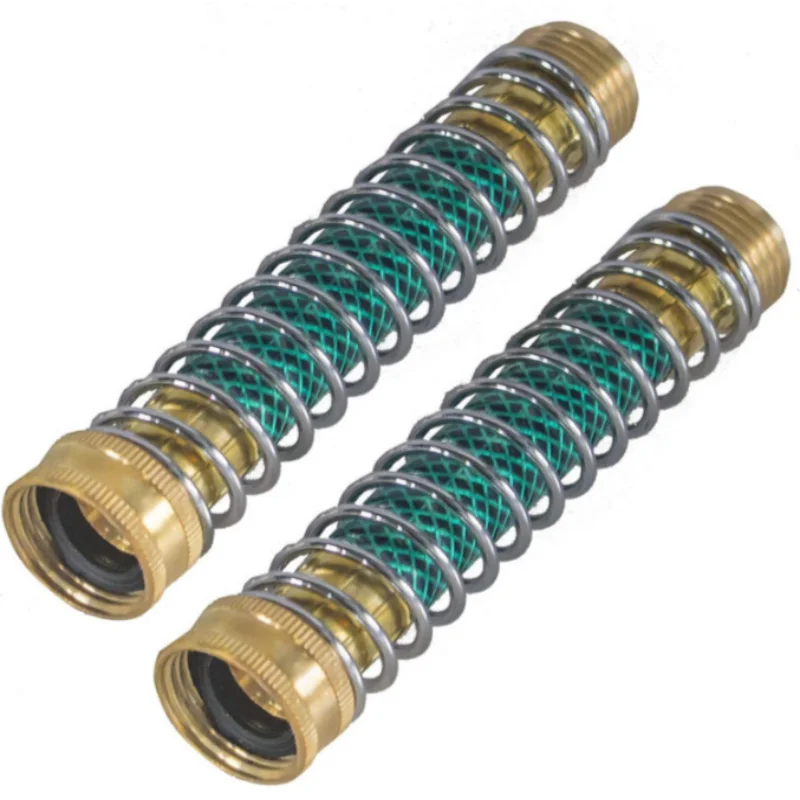 ISURE MARINE Garden Hose Protector Brass Hose Extension Adapter With Coil Spring 3/4