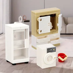 Building blocks accessories Creative furniture refrigerator washing machine wardrobe City house scene