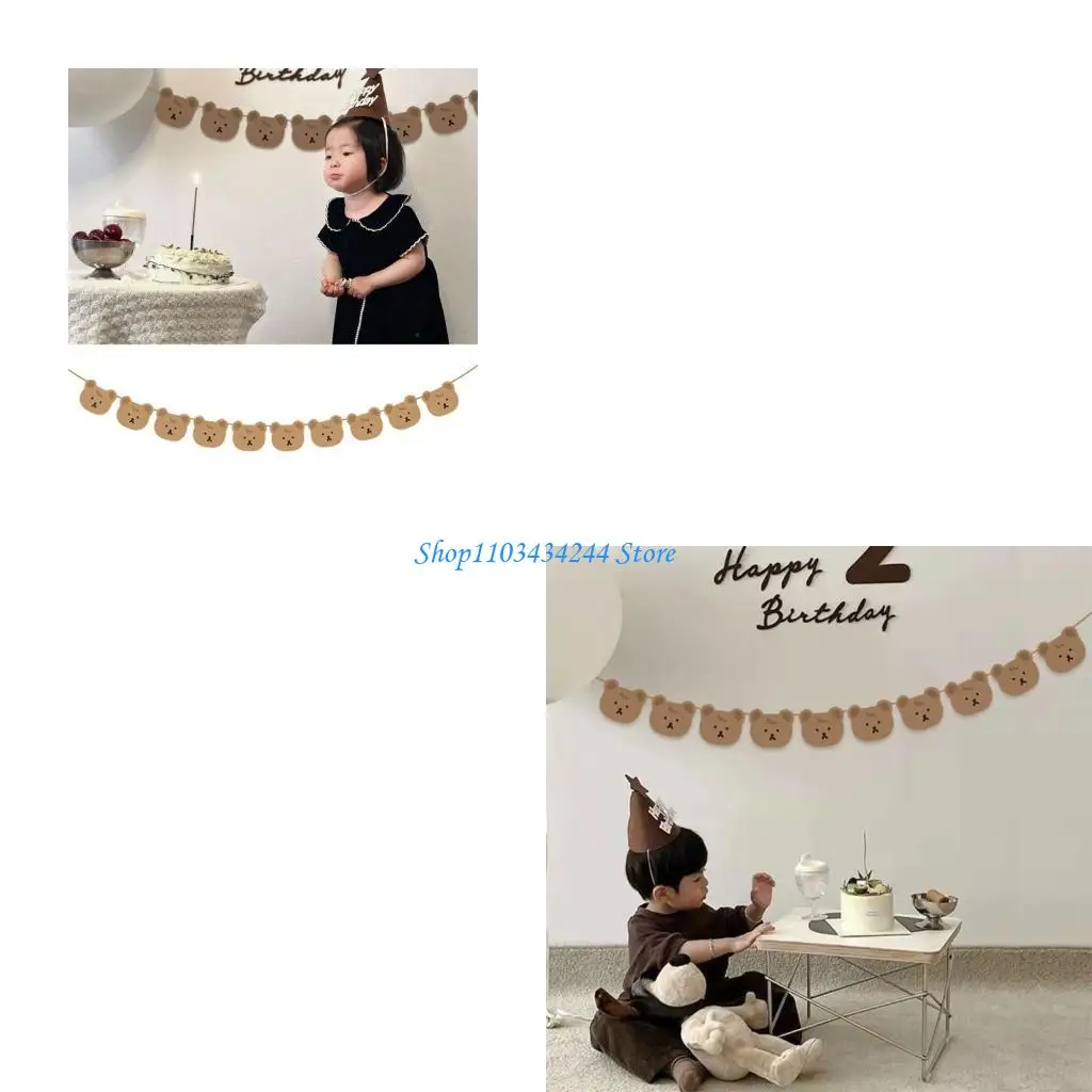 

Реквизит для фотографии новорожденных, флаг, баннер с медведем, реквизит для фотосессии, вымпел