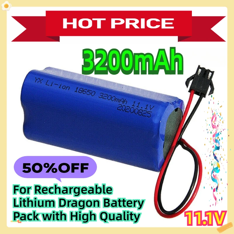 

For 11.1V 3S 3200mAh Rechargeable Lithium Dragon Battery Pack with High Quality