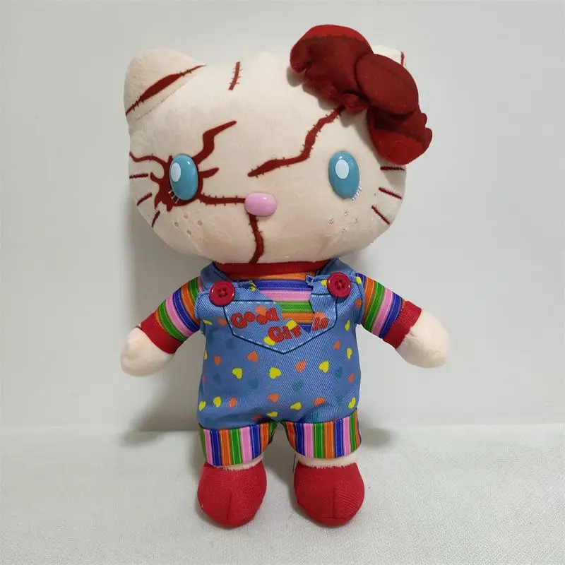 HelloKitty Character periferals Chucky co-branded juguete de peluche creativo para Halloween, decoración de habitación, muebles para el hogar, regalo de vacaciones