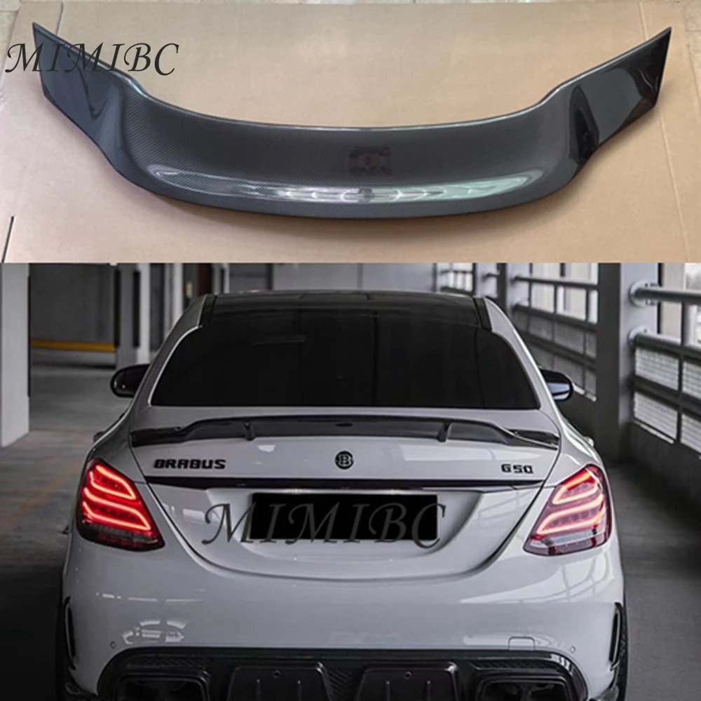 

FOR Mercedes-Benz C-Class W205 4Door sedan R Style Carbon Fiber Rear Spoiler Trunk Wing 2013-2022 FRP Forged carbon