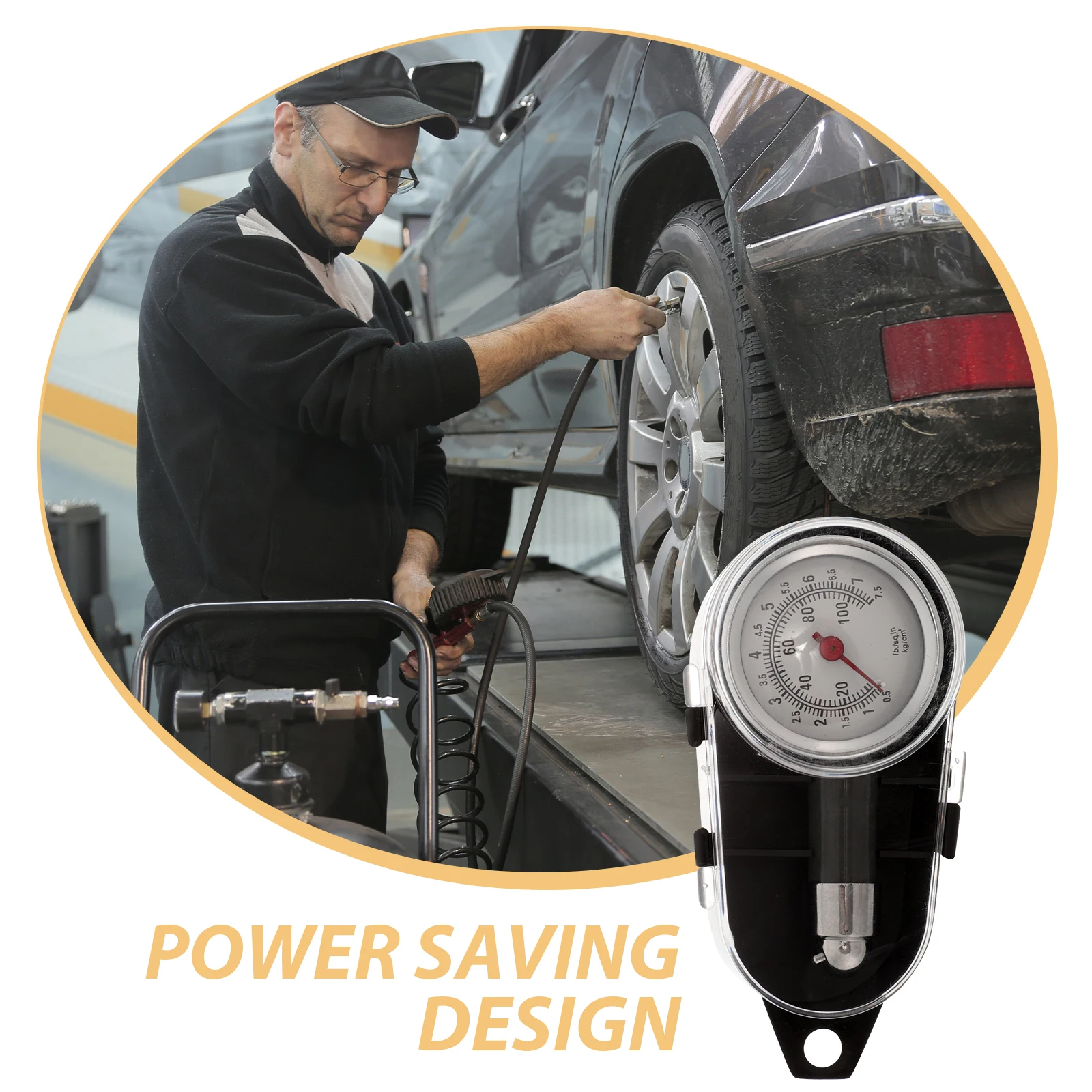 

Stainless Steel Gauge Tire Pressure Monitor Durable Casing Long Life Real Time Display For Auto Tire