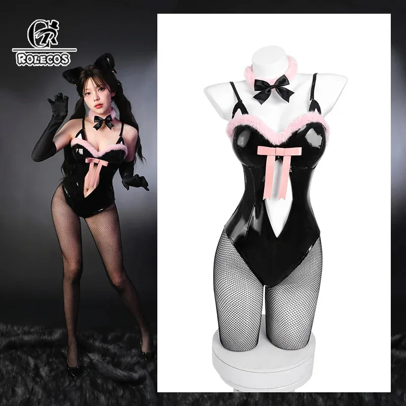 

ROLECOS Christmas Sakurajima Mai Bunny Suit Original Cat Women Sexy Halloween Black Pink Bunny Girl Costume Party Jumpsuit